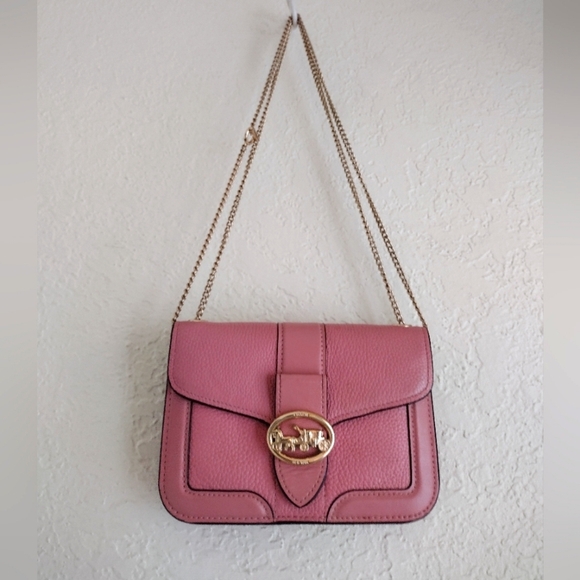 Coach Georgie Crossbody In Pink And Gold - Picture 5 of 8